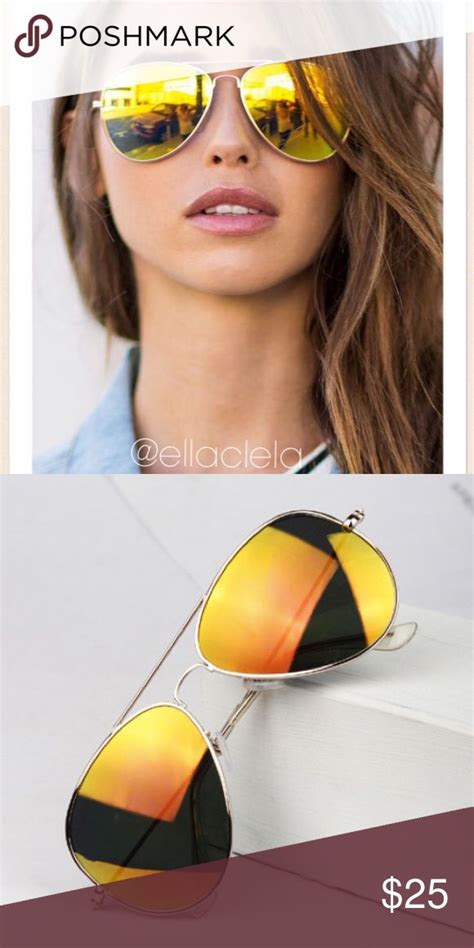 yellow mirrored sunglasses